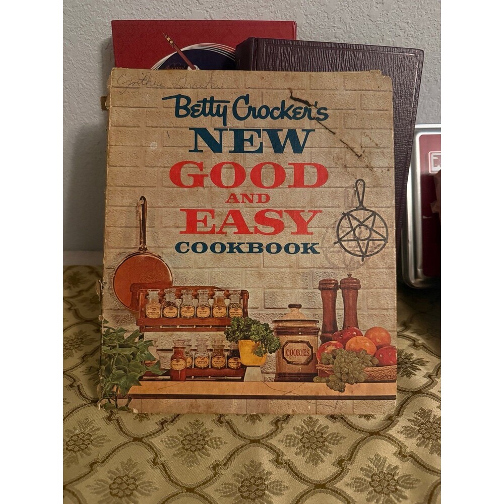 Vintage Betty Crocker New Good and Easy Cookbook 1960s Spiral Retro Recipes